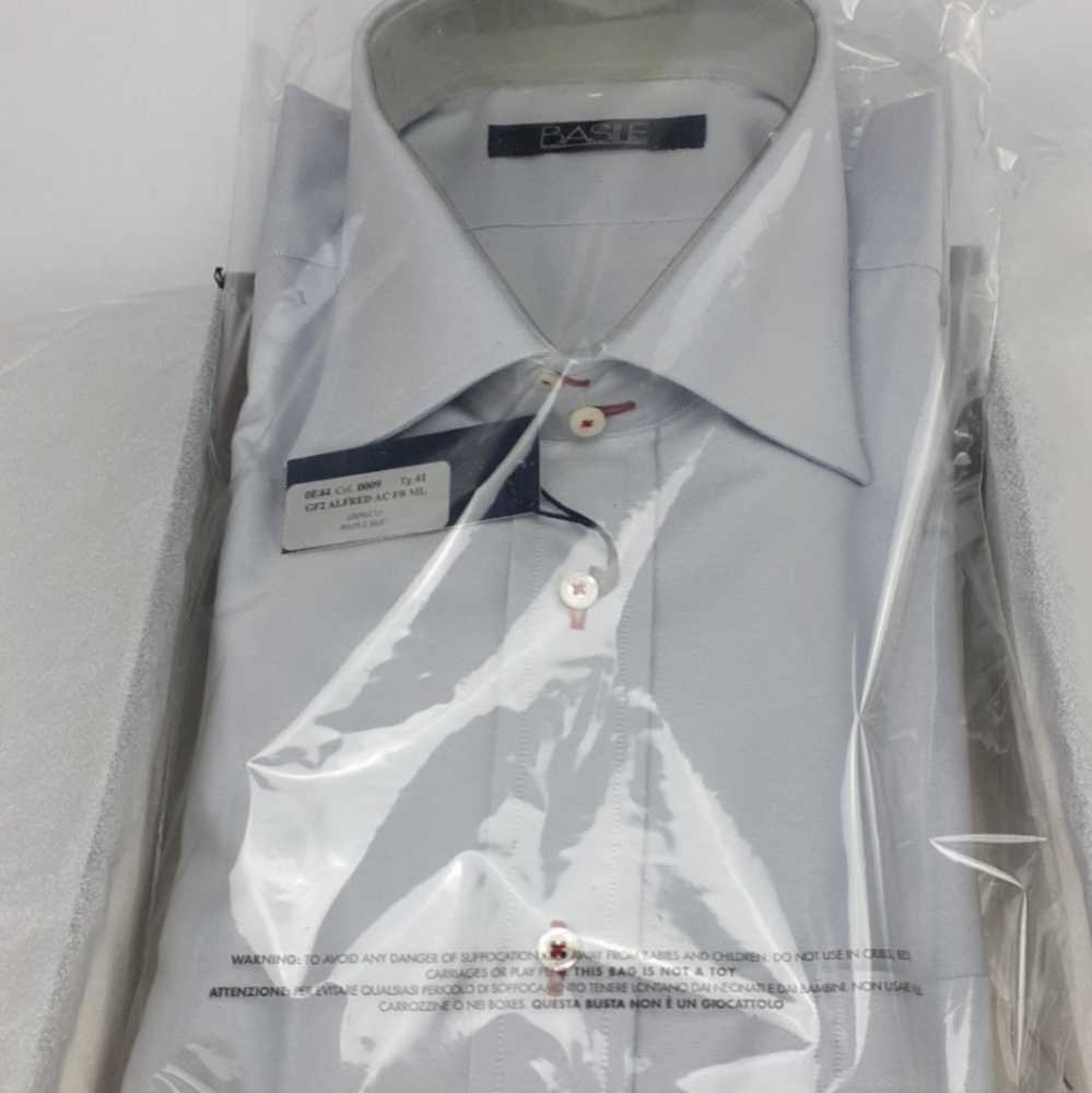 NWT Mens Basile Blu Button Down Collared Shirt